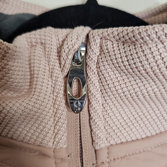 Spyder Pink Quilted Fleece Zip Jacket Women’s S Winter Cozy Ski Streetwear - Picture 6 of 12